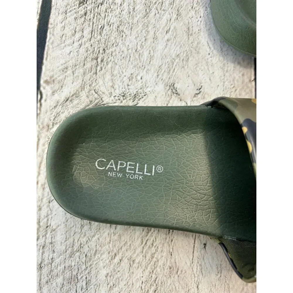 CAPELLI Unisex Child Camouflage Print Slide Sandals / Size: 12-13
